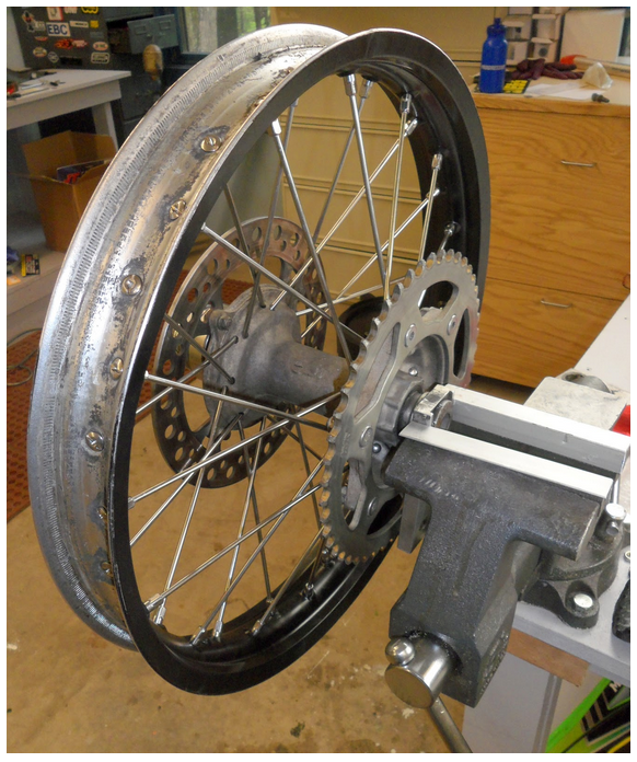 How to set up a dirt bike wheel for truing
